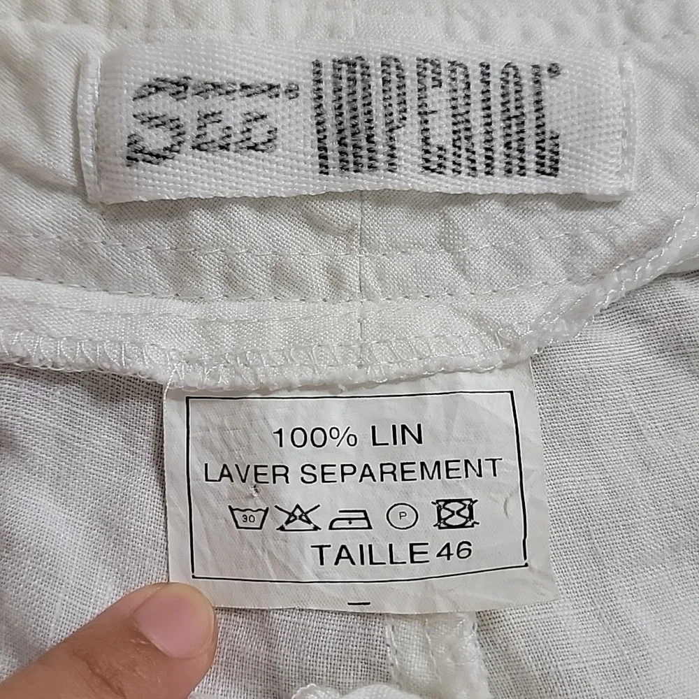 Men's‎ See Imperial Linen Pants, White, Size 46 EUC